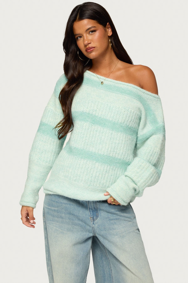 Sheree Striped Chunky Knit Sweater view 1