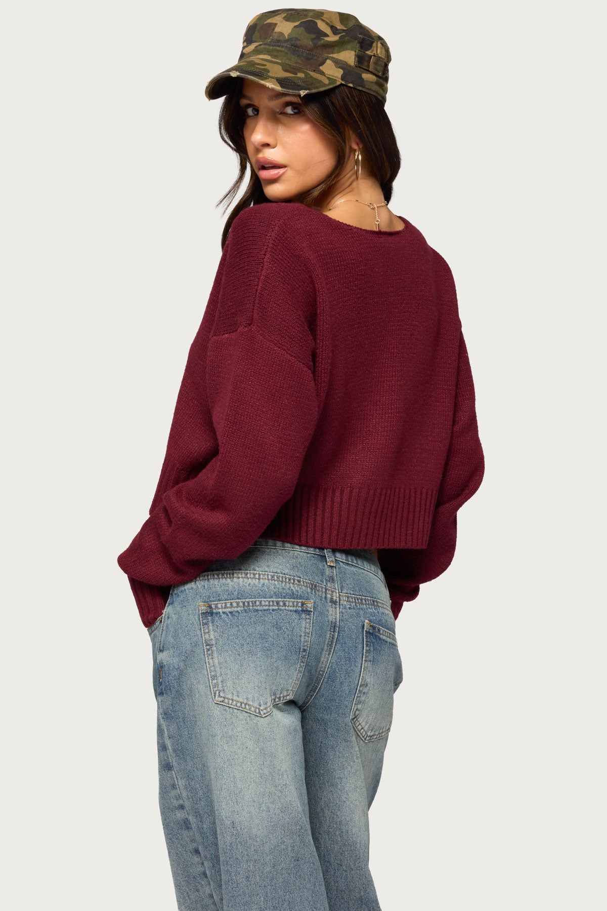 Sandi V Neck Knit Sweater