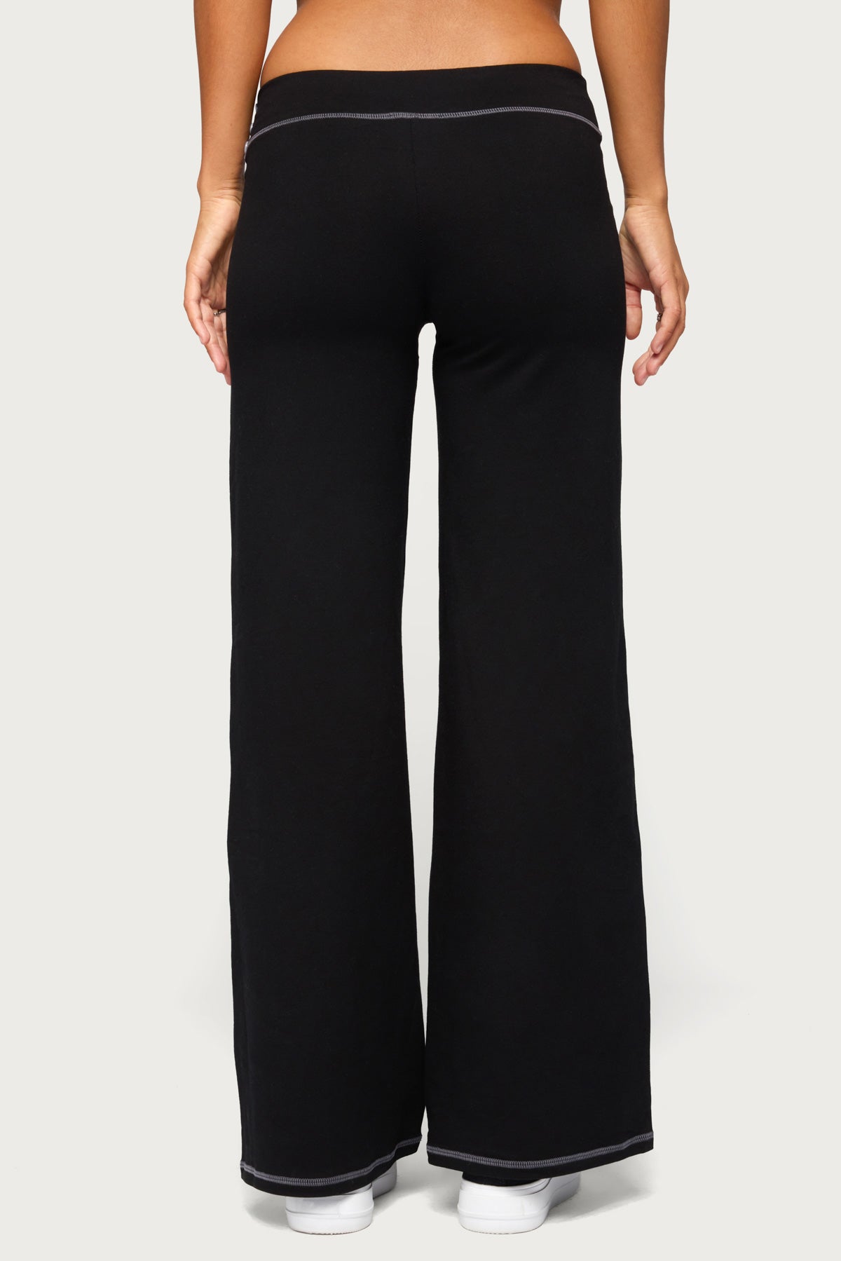Kathrin Contrast Stitched Flared Trousers