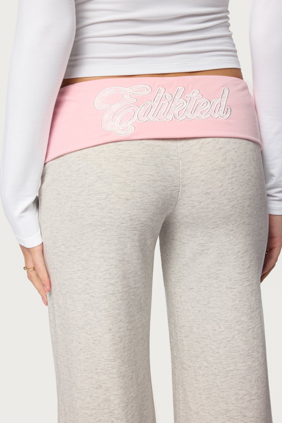 Edikted Mood Lacey Foldover Trousers