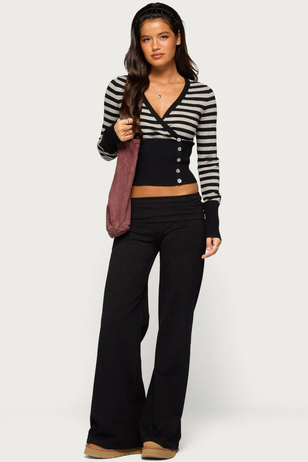 Laytan Striped Wrap Sweater view 2