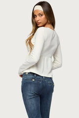 Annielle Long Sleeve Babydoll Top