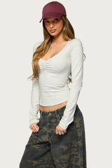 Dollys Long Sleeve V Neck Top