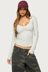 Dollys Long Sleeve V Neck Top