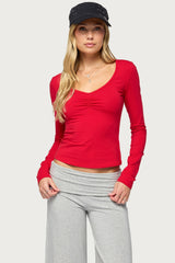 Dollys Long Sleeve V Neck Top