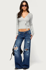 Tarlee Long Sleeve Wrap Top