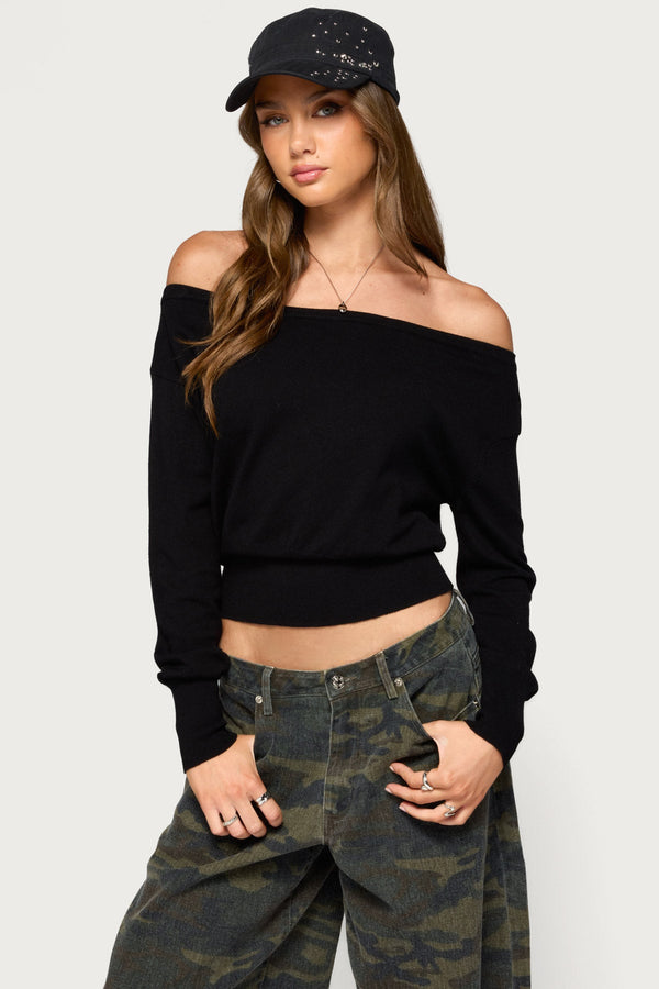 Bekky Off Shoulder Knit Sweater view 1