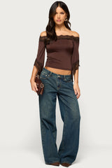 Damie Off Shoulder Lacey Top