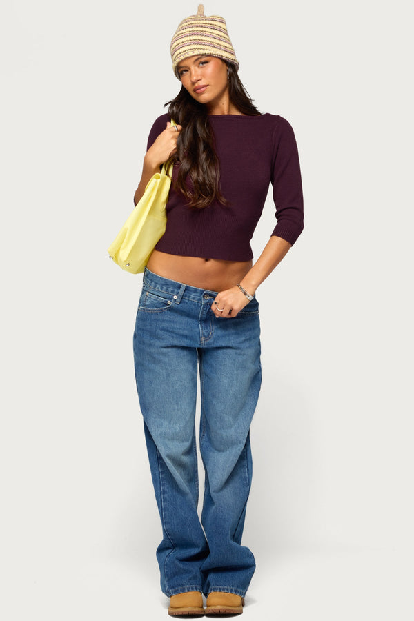 Zoelle Three-Quarter Sleeve Sweater view 2