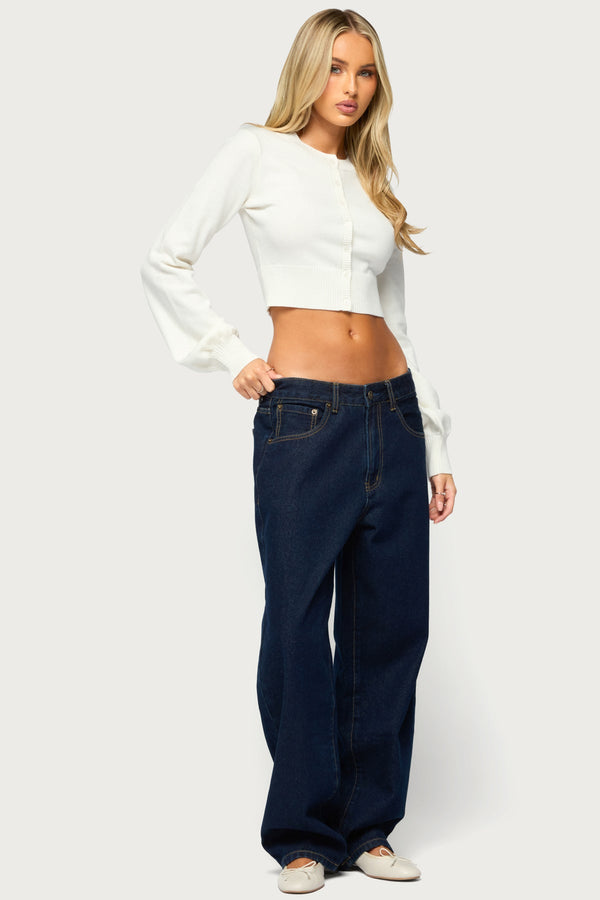 Bostynn Cropped Knit Cardigan view 2