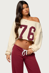 76 Off Shoulder Sweatshirt