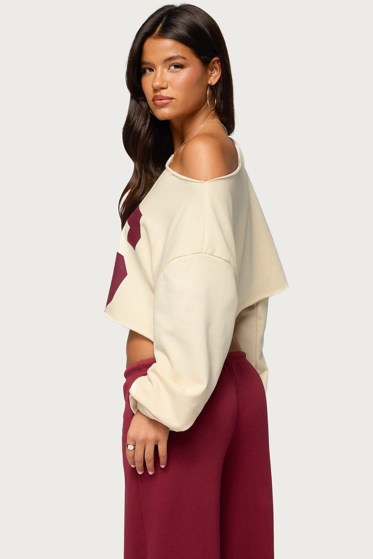 76 Off Shoulder Sweatshirt
