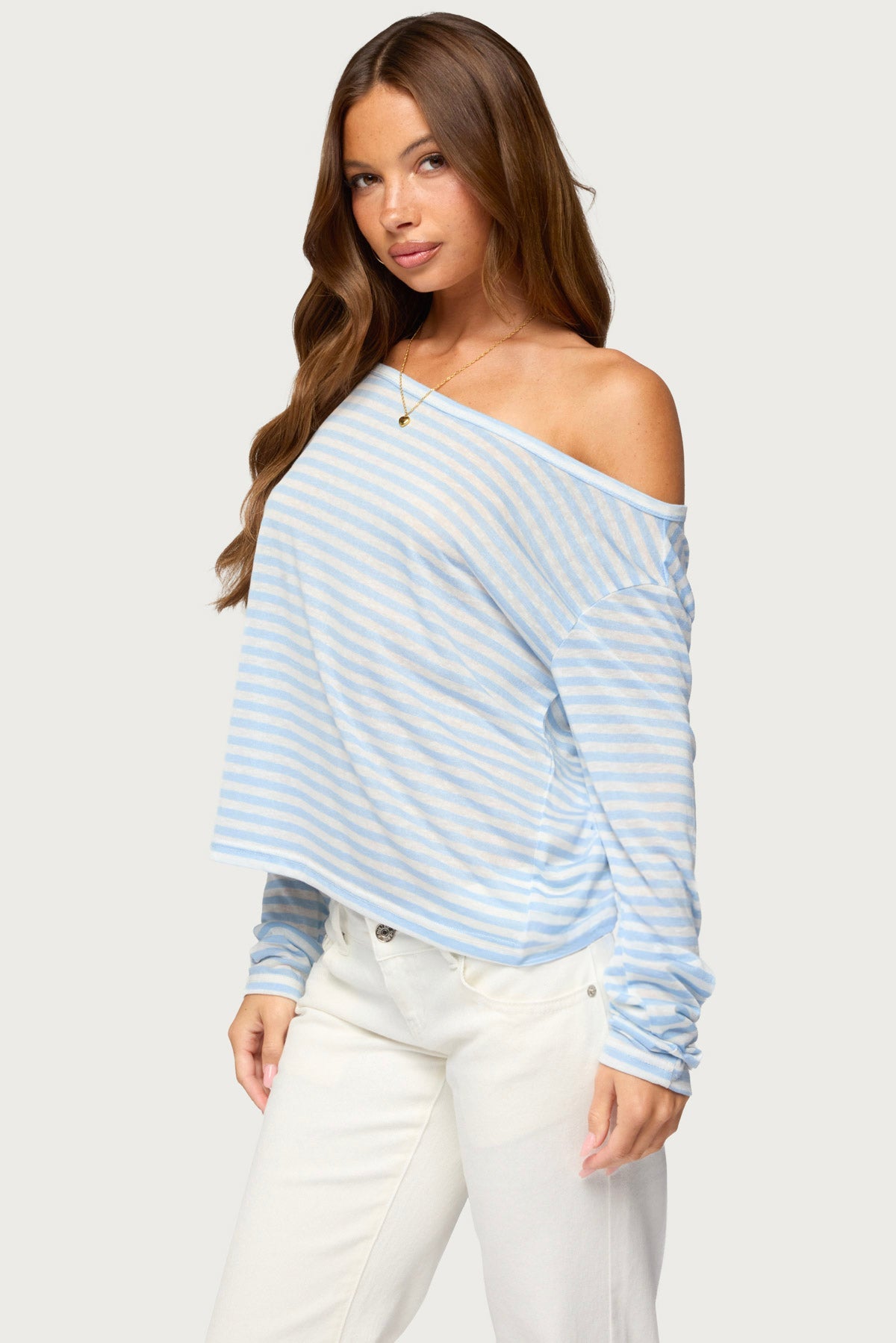 Kathee Striped Off Shoulder Top