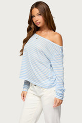 Kathee Striped Off Shoulder Top