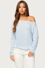 Kathee Striped Off Shoulder Top