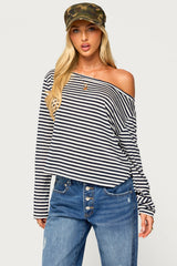 Kathee Striped Off Shoulder Top