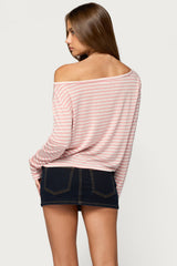 Kathee Striped Off Shoulder Top