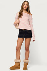 Kathee Striped Off Shoulder Top