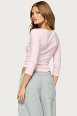 Shimmie Three-Quarter Sleeve Top