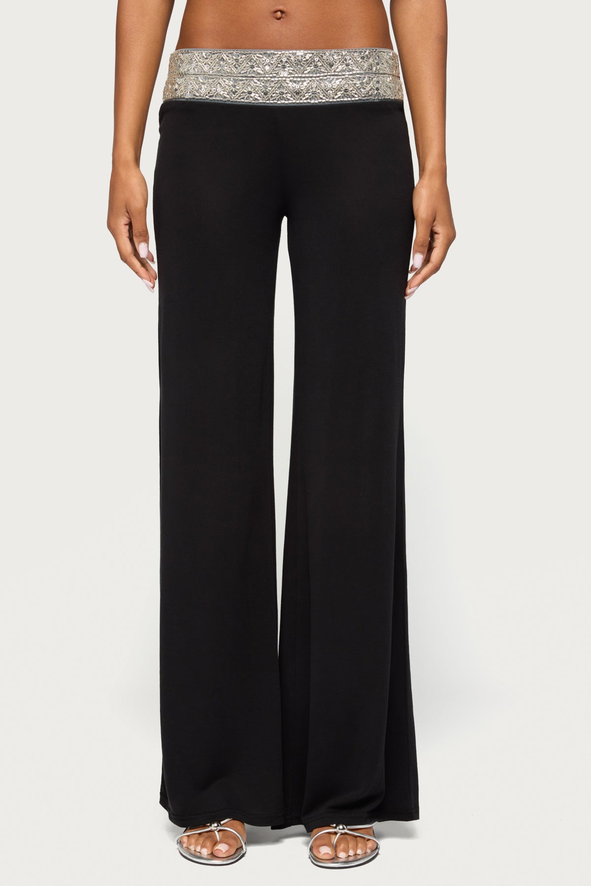 Tolly Beaded Straight Leg Trousers
