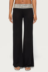 Tolly Beaded Straight Leg Trousers