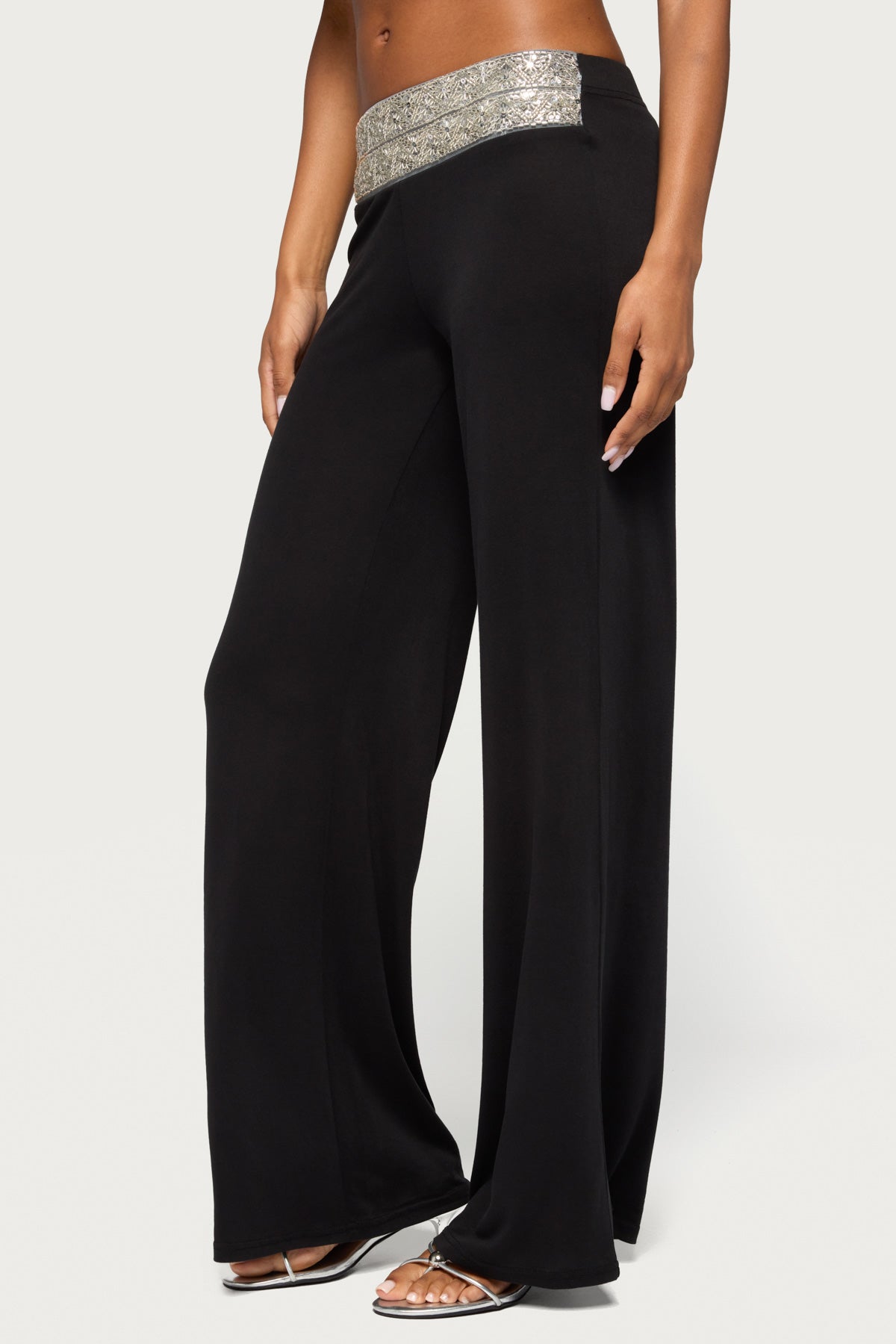 Tolly Beaded Straight Leg Trousers