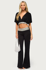 Tolly Beaded Straight Leg Trousers