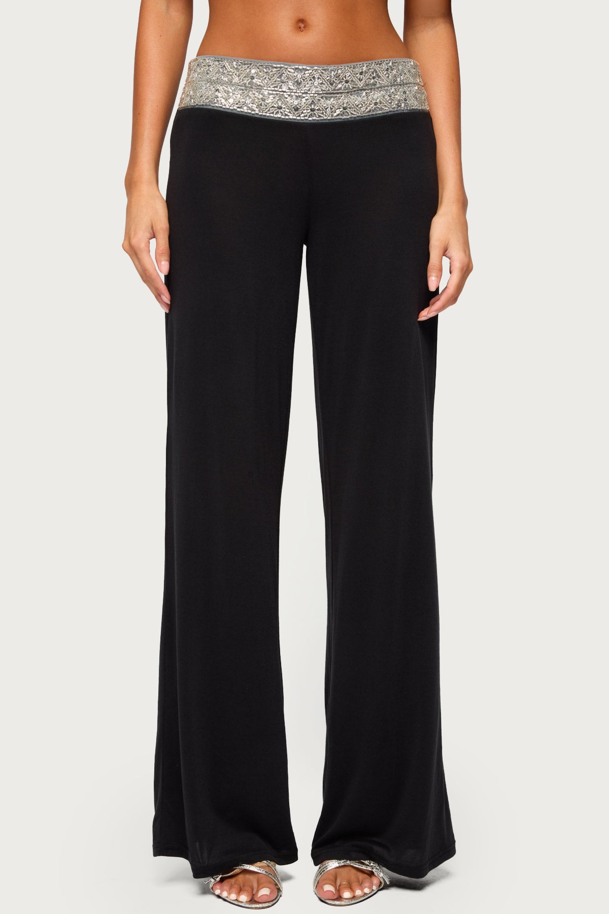 Tolly Beaded Straight Leg Trousers
