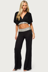 Tolly Beaded Straight Leg Trousers