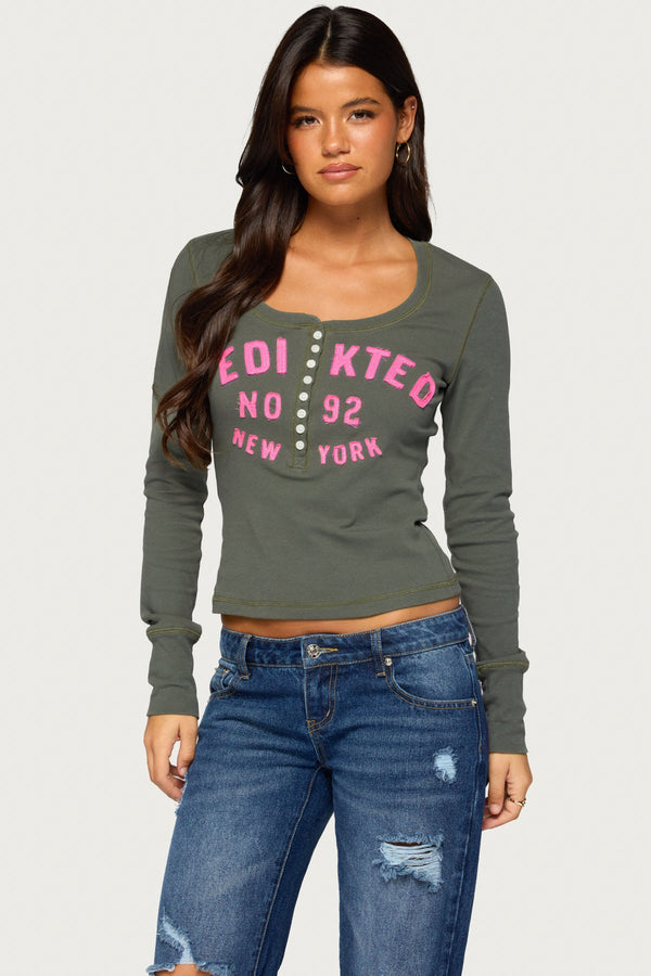 New York Edikted Henley Top view 2