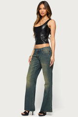 Umma Faux Leather Tank Top