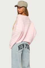 Raylee Textured Knit Striped Sweater