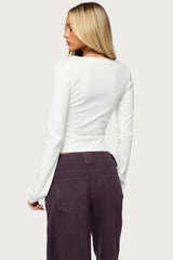 Shillie Ribbed Henley Top