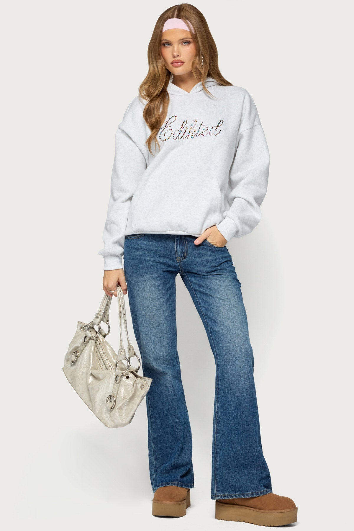 Multi Rhinestone Edikted Hoodie