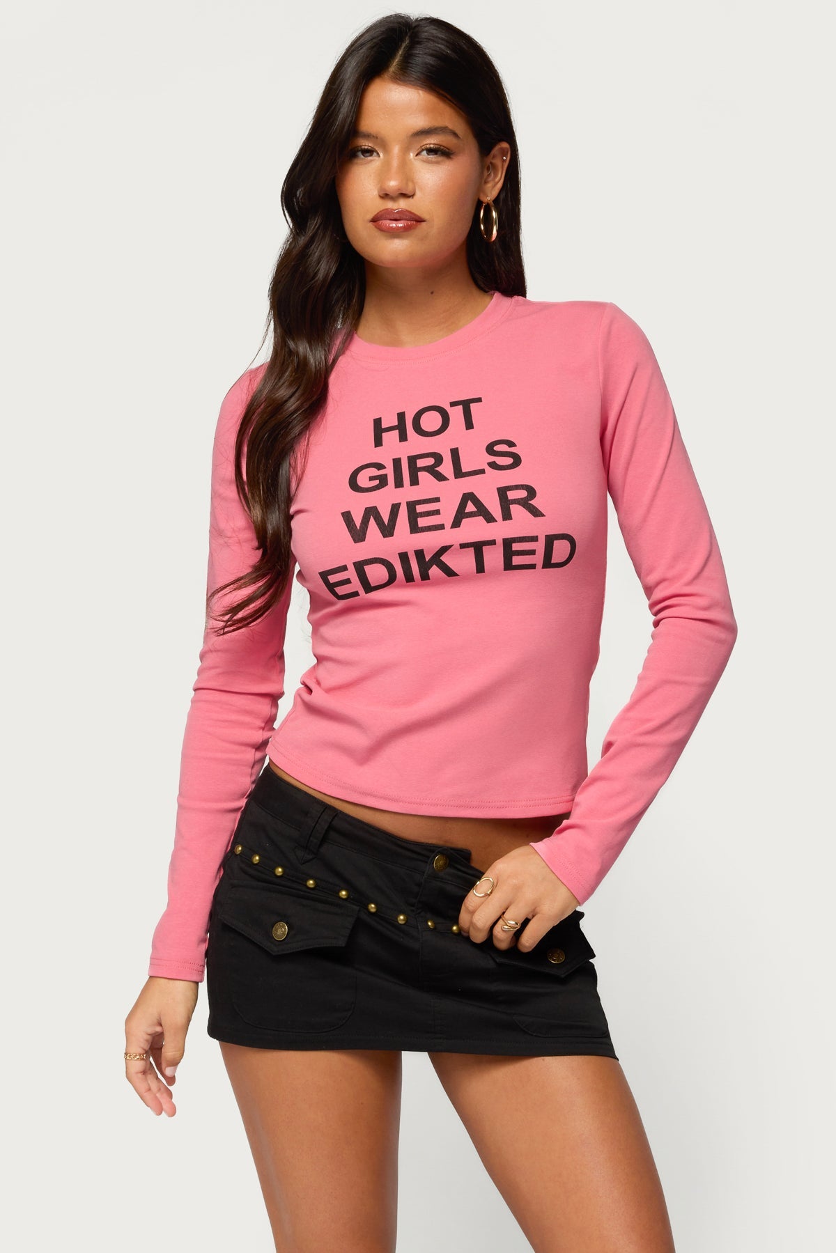 Edikted Hot Girl Long Sleeve Top