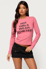 Edikted Hot Girl Long Sleeve Top