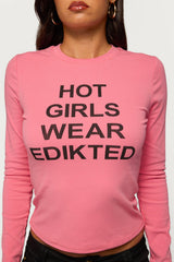 Edikted Hot Girl Long Sleeve Top