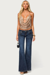Girla Low Rise Wide Leg Jeans