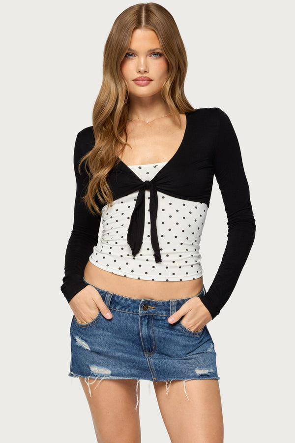 Stully Two Piece Polka Dot Top view 1