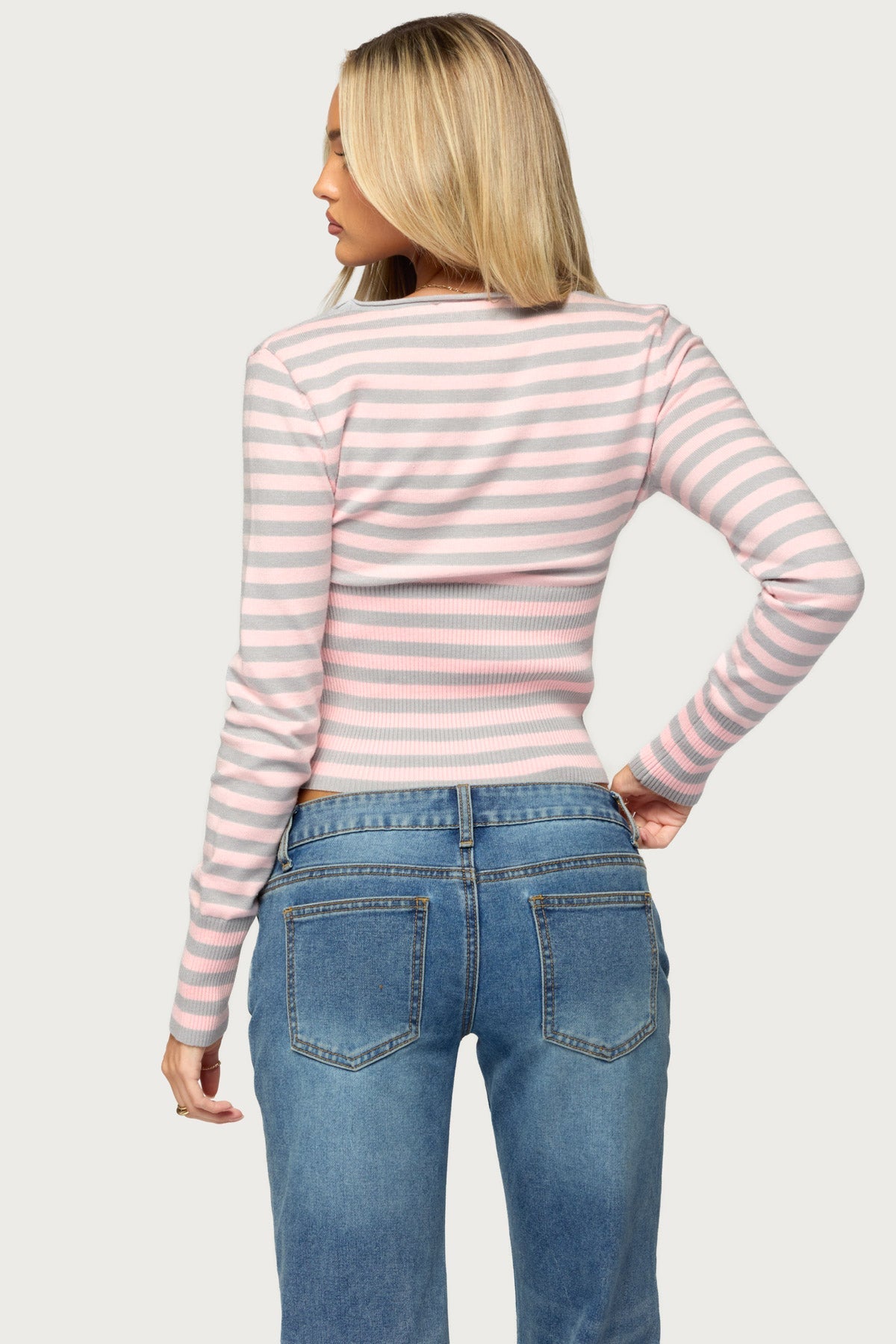 Malani V Neck Striped Sweater