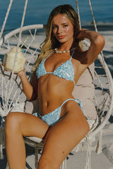 Grace Sequin Triangle Bikini Top