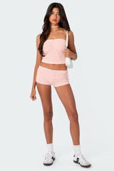 Sweetpea Ruched Pointelle Tube Top