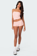 Sweetpea Ruched Pointelle Tube Top