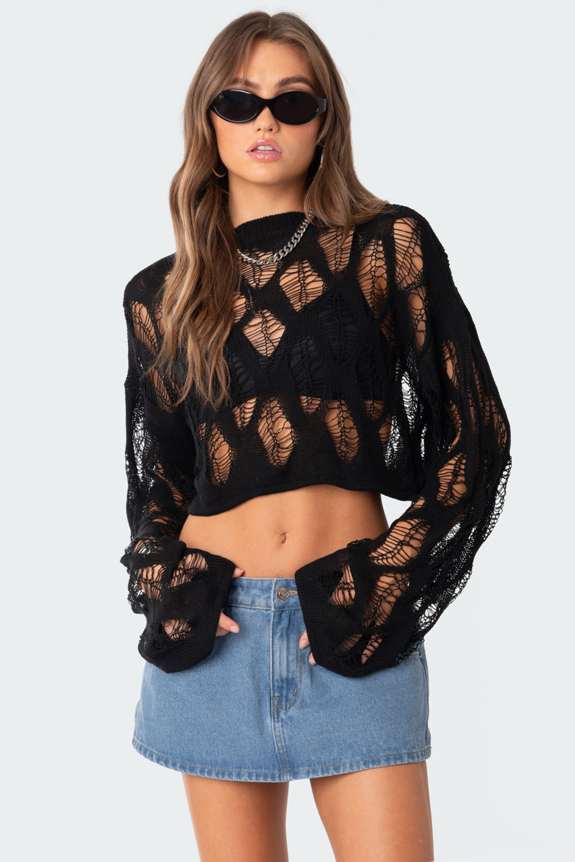 Clover Distressed Sweater