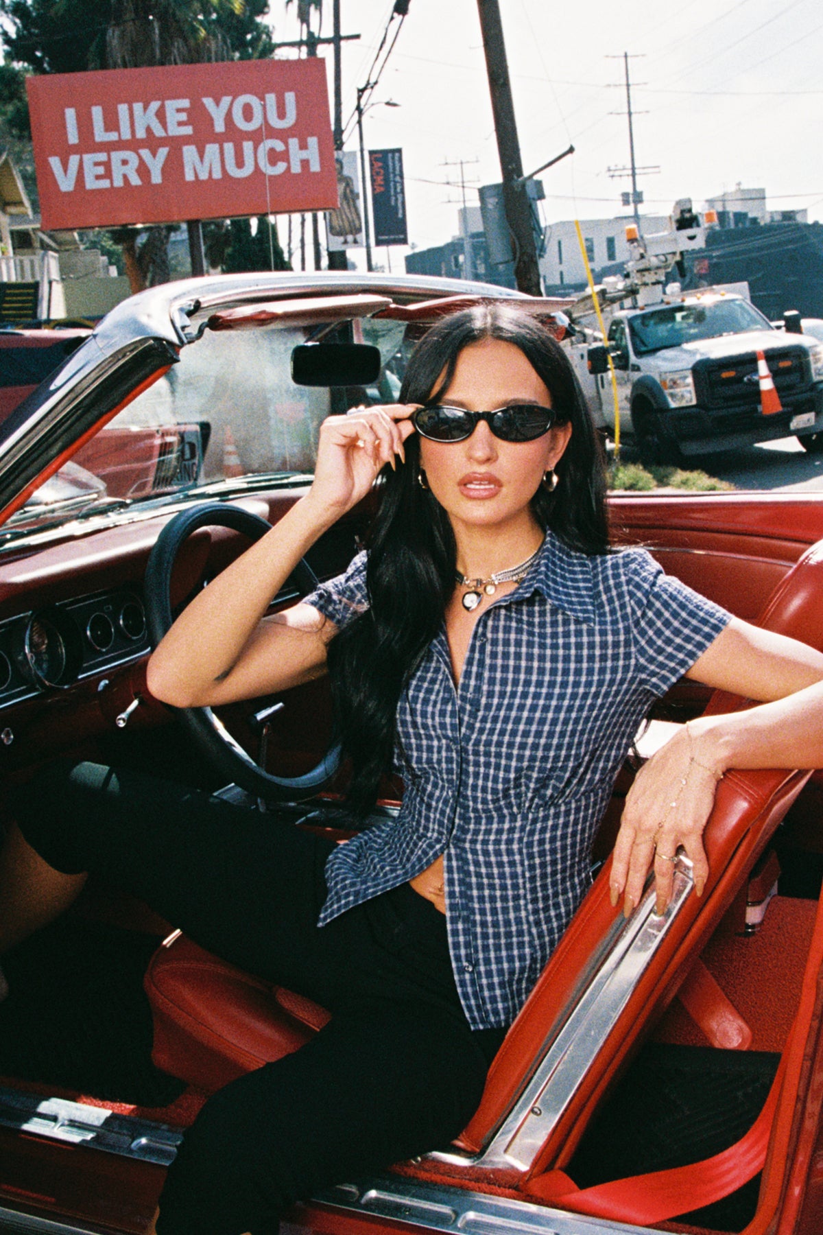 Oriya Gingham Tailored Button Up Shirt