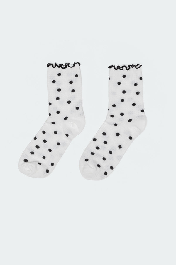 Polka Dot Frill Socks