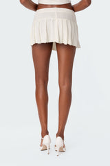 Kiera Pleated Knit Mini Skirt