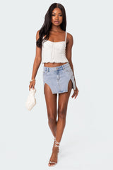 Slits 4 Dayz Denim Mini Skirt