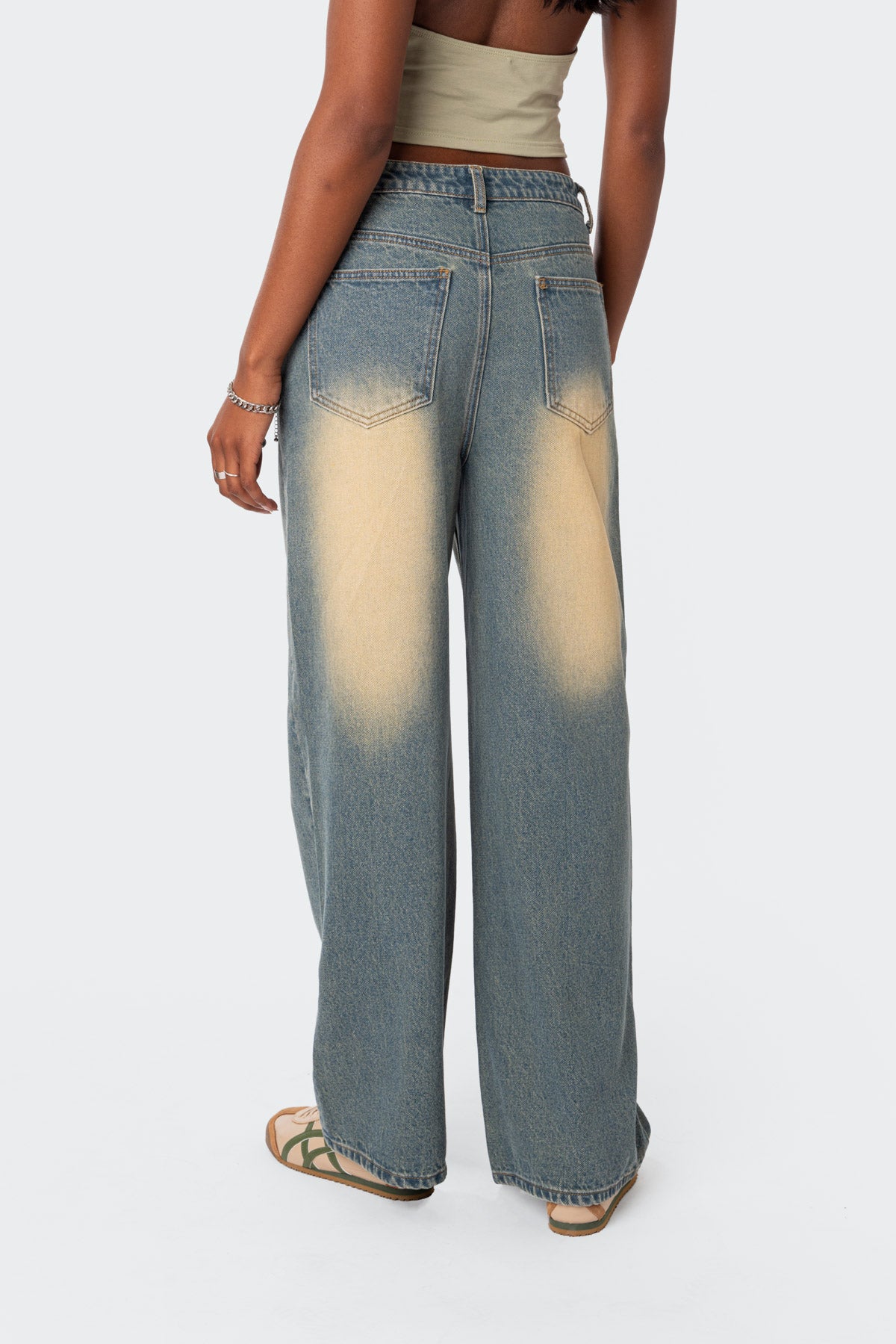 Braya Washed Low Rise Baggy Jeans