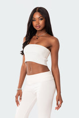 Desiree Fold Over Knit Tube Top